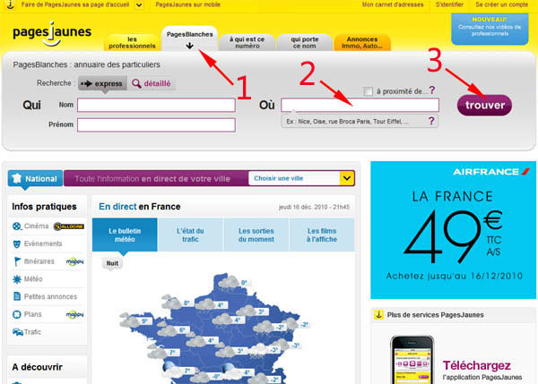 Annuaire téléphonique en ligne, téléphone LEXILOGOS >>