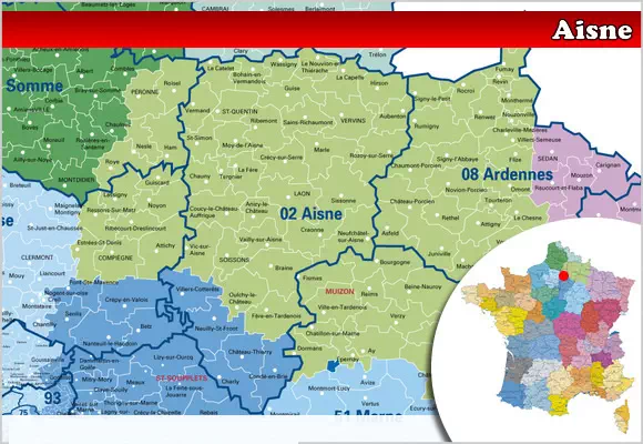 carte de l'Aisne