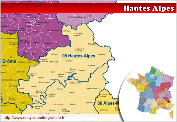 Carte des Hautes-Alpes