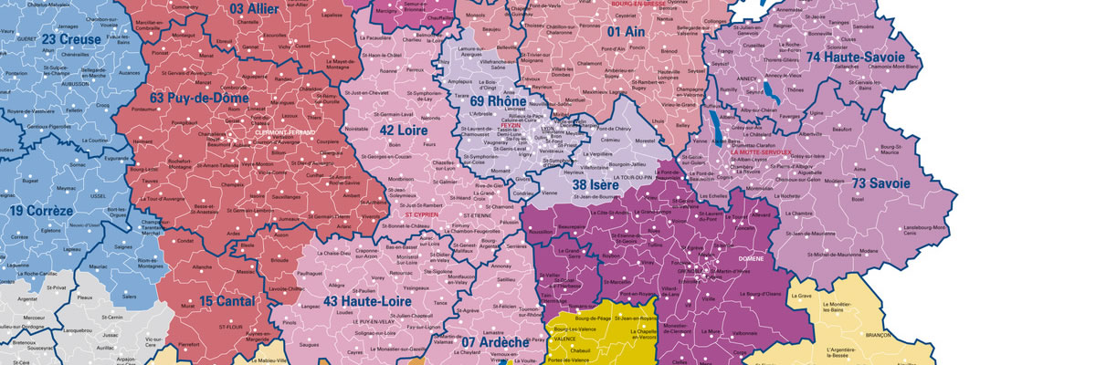 Carte du département du Rhône