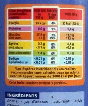 Etiquetage d'un produit alimentaire