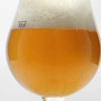 Verre de bière blonde