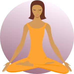 La position du lotus caractéristique du yoga