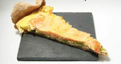 Photo de la quiche à la truite fumée et aux poireaux